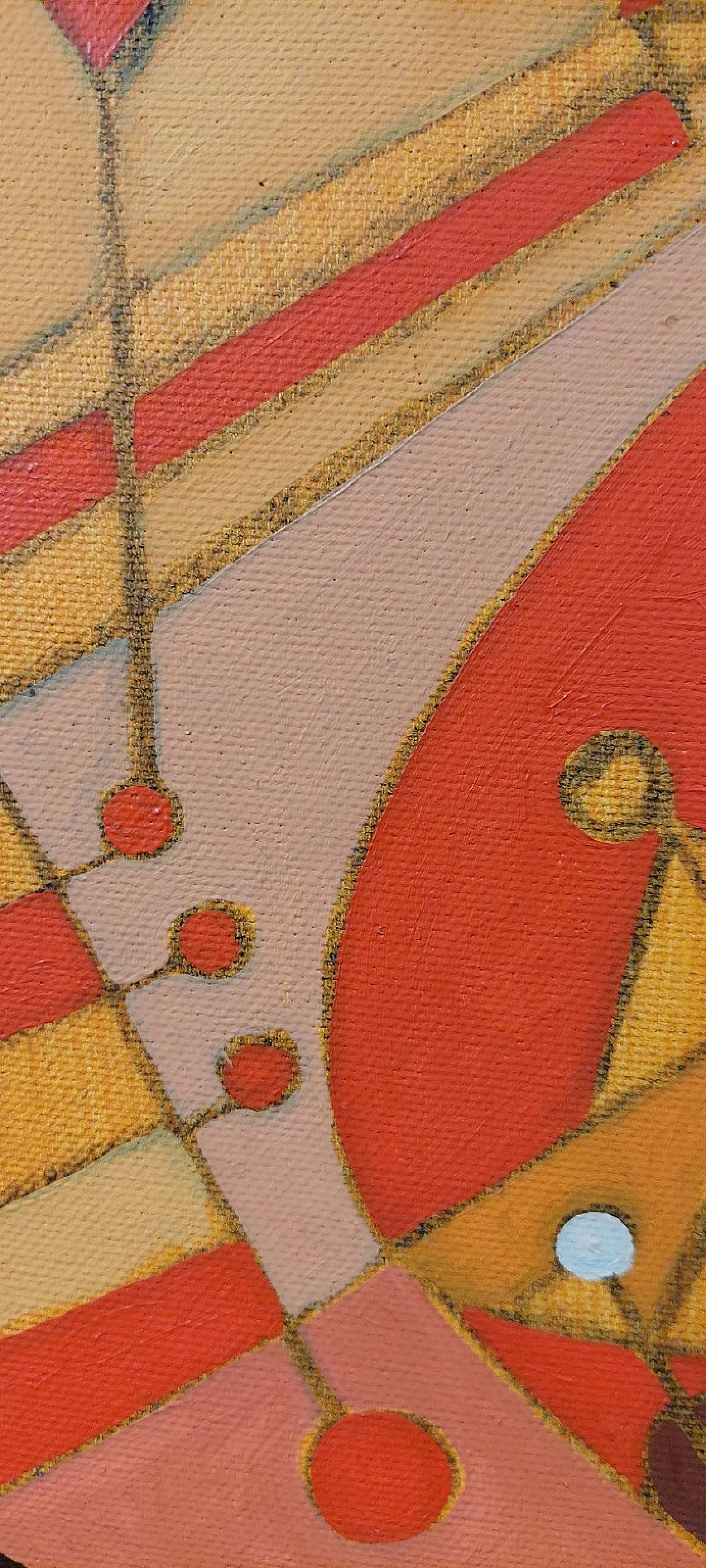 Franco Balleri, dipinto astratto olio su tela, '900 7