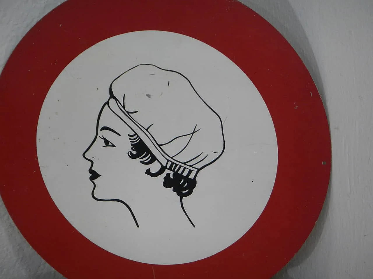 Insegna Obbligo uso della cuffia 1950 3