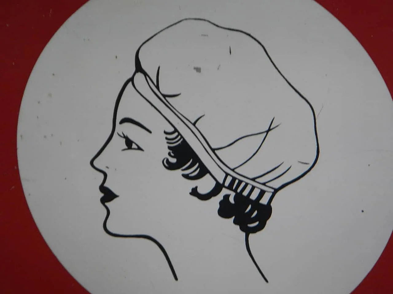 Insegna Obbligo uso della cuffia 1950 5