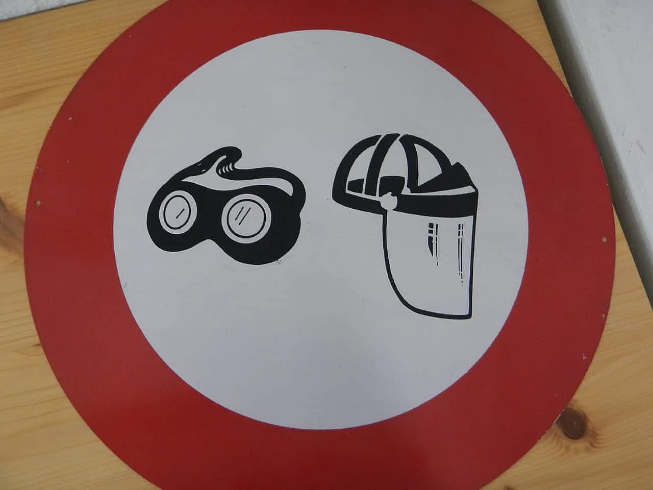 Cartello obbligo protezioni per gli occhi 1960 3