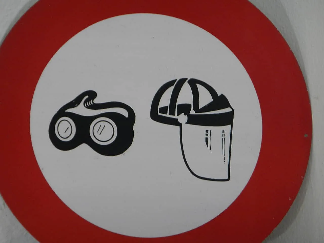 Cartello obbligo protezioni per gli occhi 1960 4