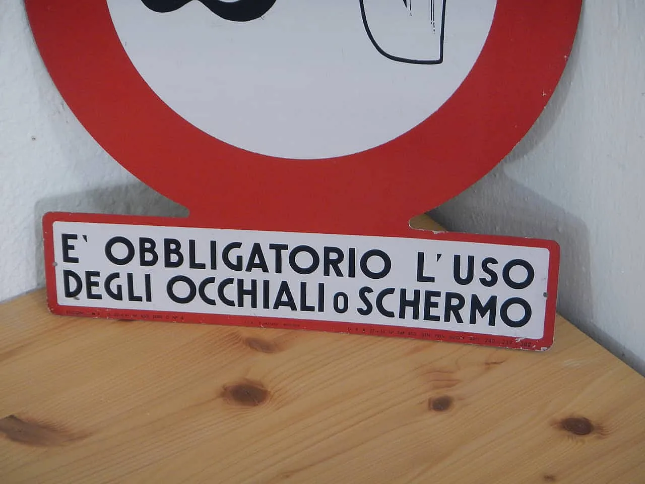 Cartello obbligo protezioni per gli occhi 1960 5
