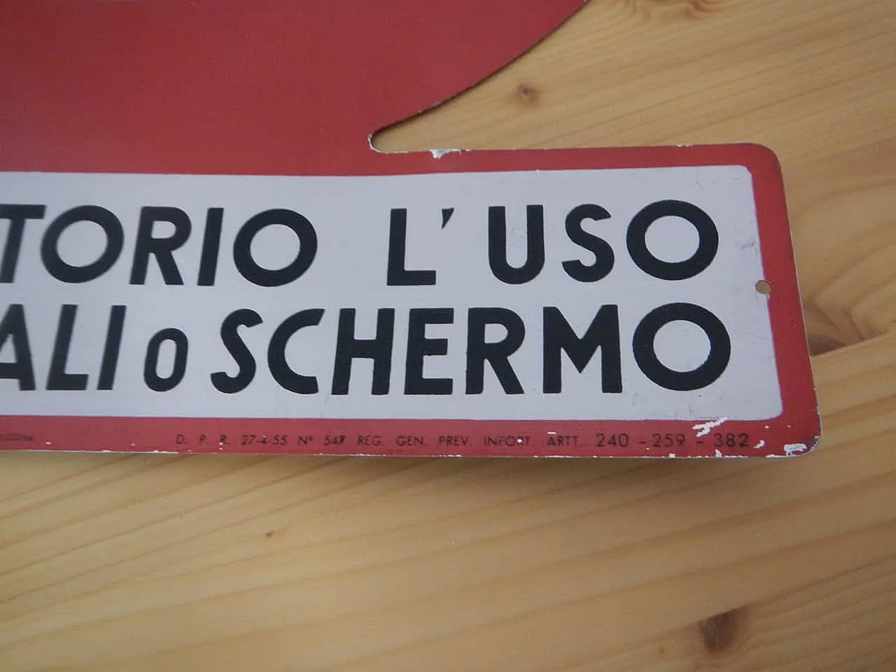 Cartello obbligo protezioni per gli occhi 1960 7