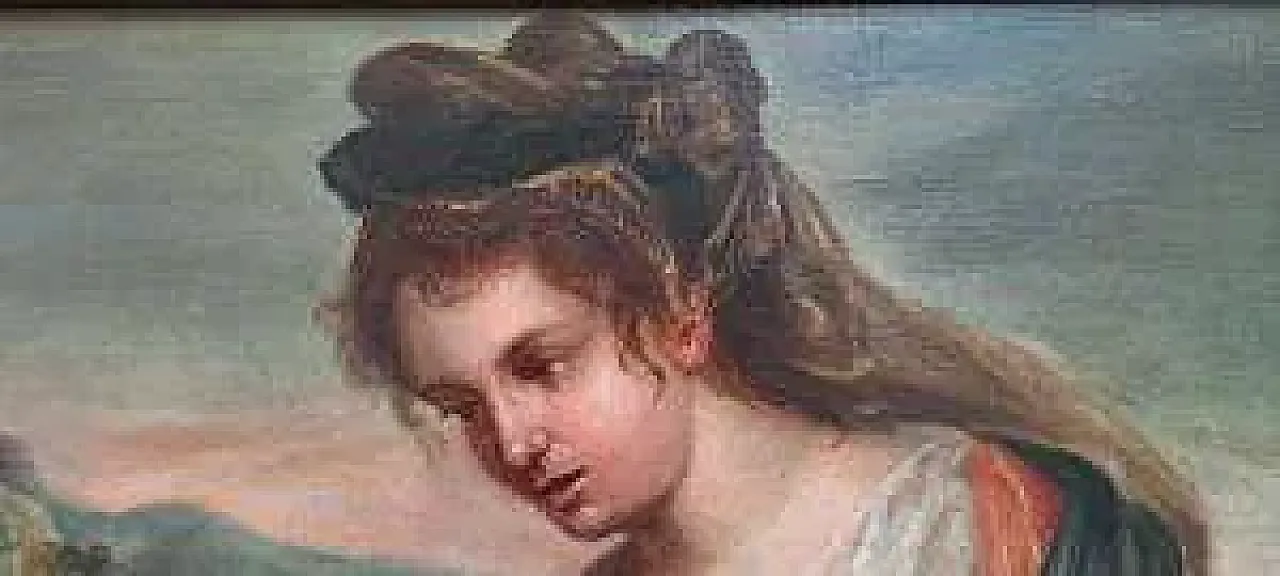 Christ and the Samaritan Woman at the Well, oil on canvas,18th century 3