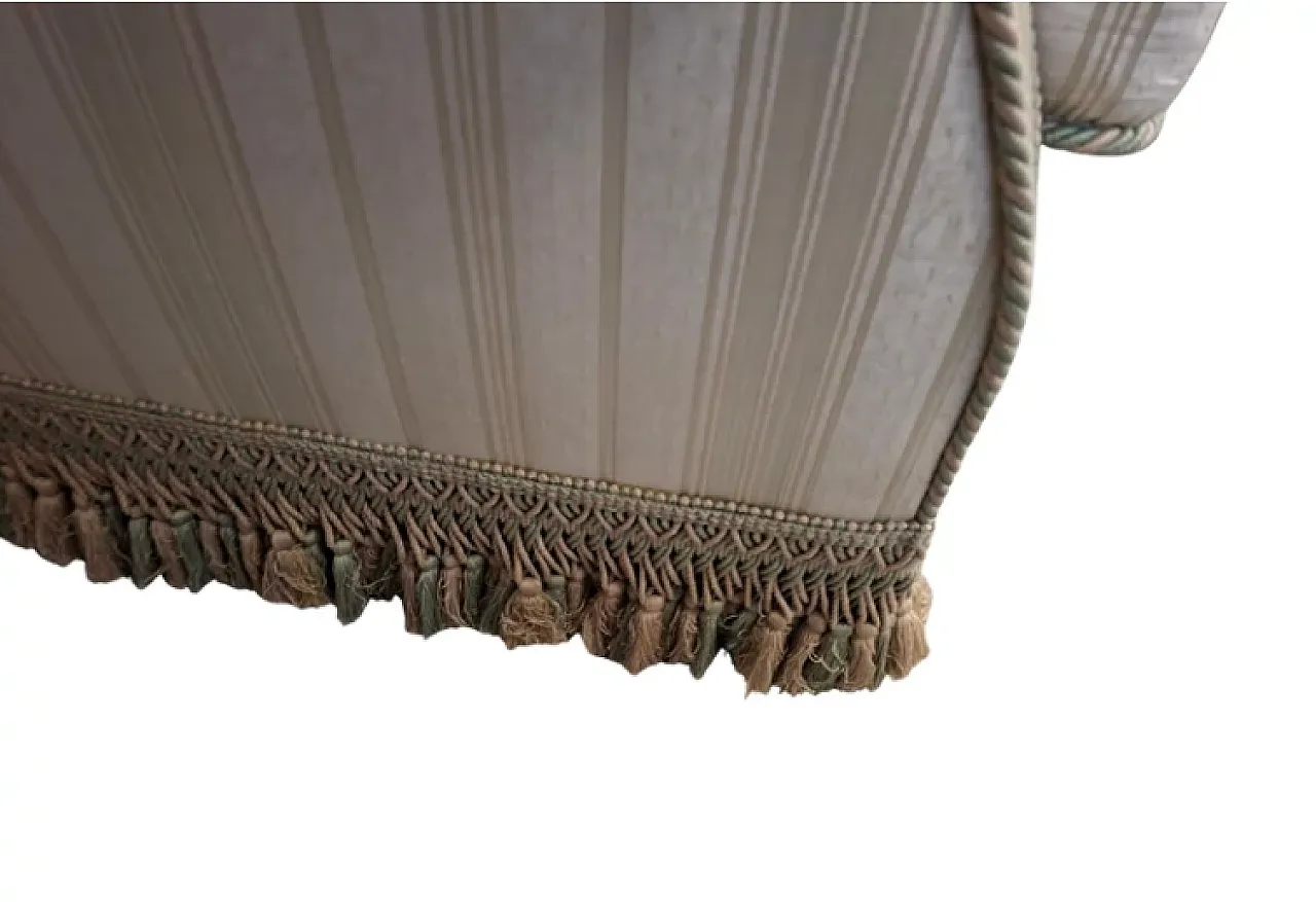 Coppia di divani in seta di San Leucio, anni '80 2