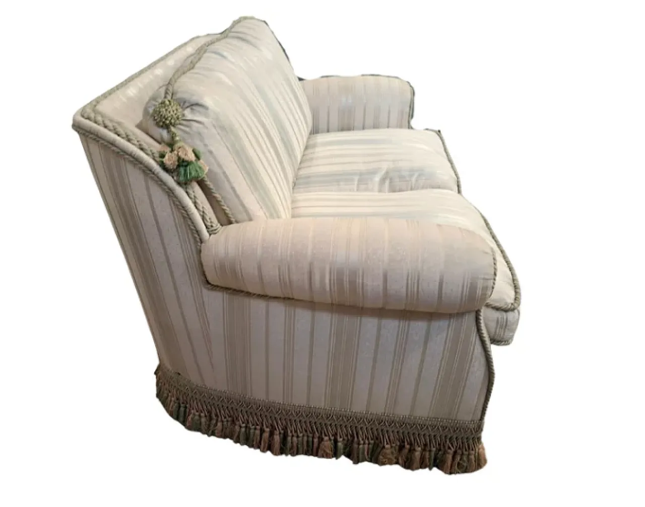 Coppia di divani in seta di San Leucio, anni '80 5