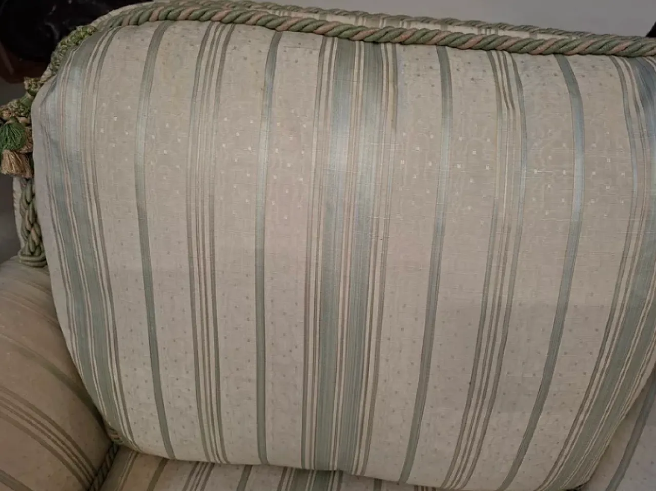 Coppia di divani in seta di San Leucio, anni '80 10