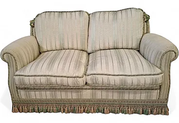 Coppia di divani in seta di San Leucio, anni '80