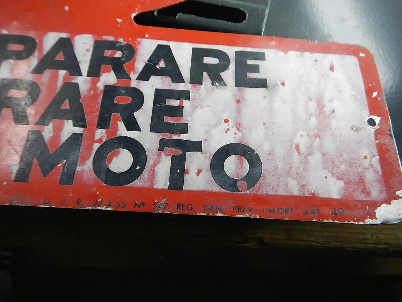 No repairs to machinery sign, 1950 8