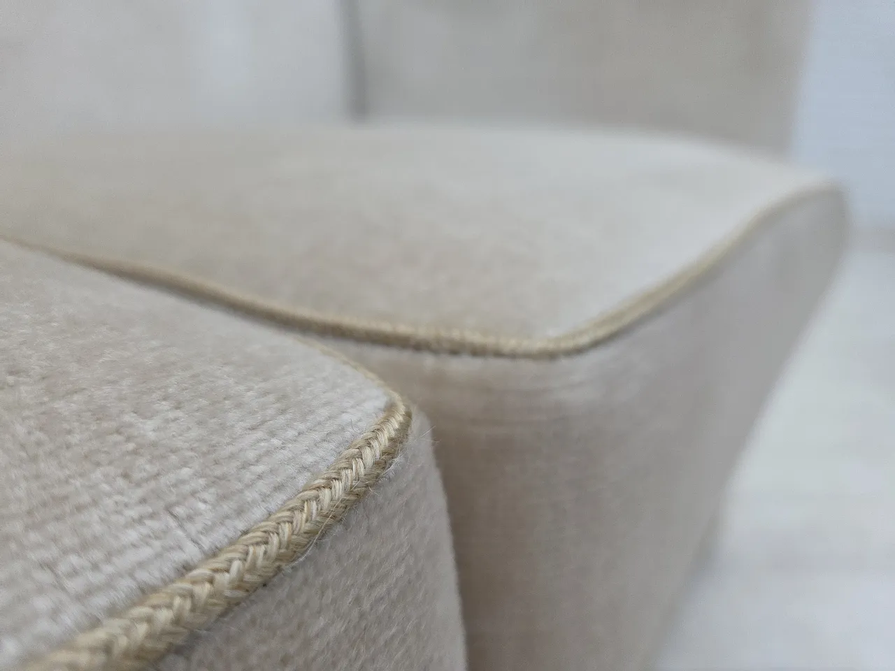 Danish 2-seater drop arm Spanish sofa in furniture velour, 1970s 11