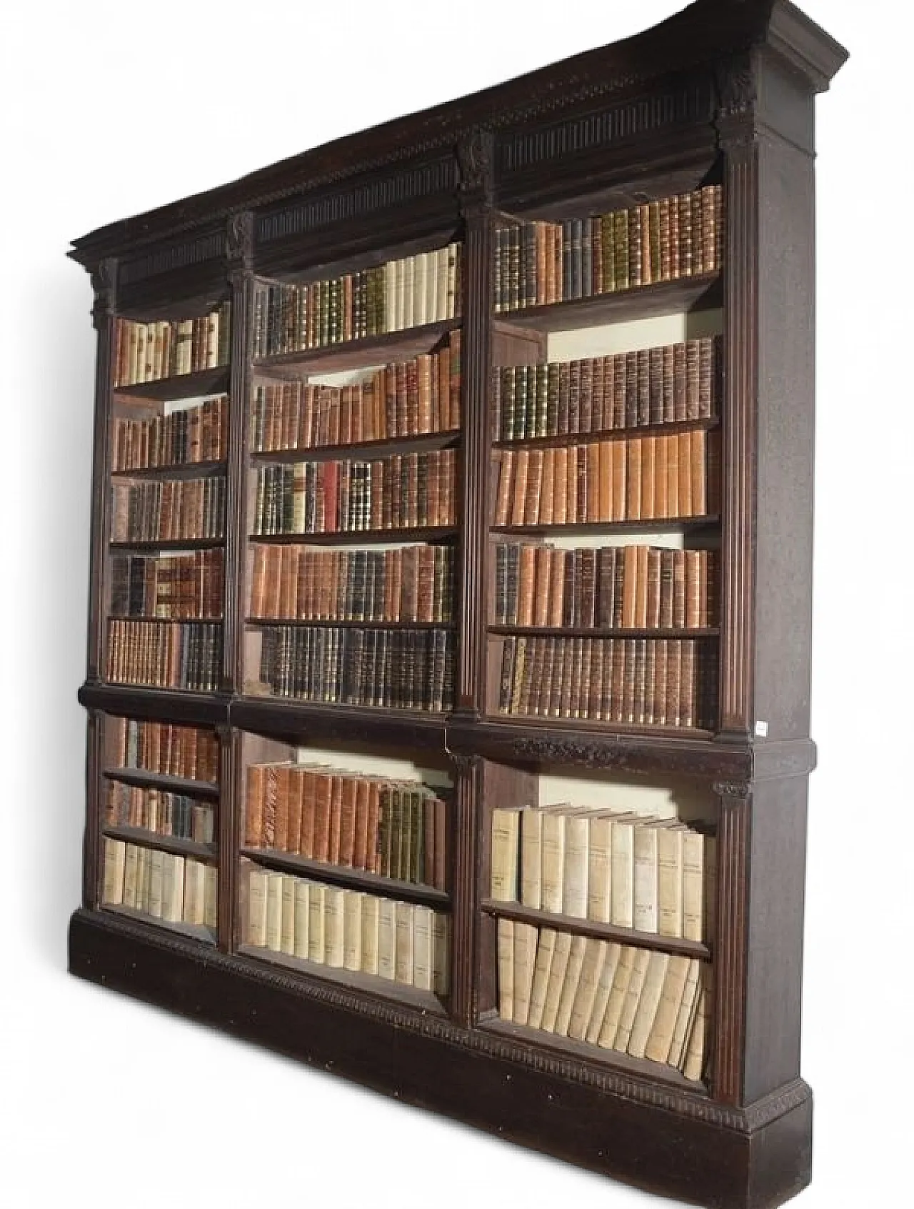Open library in solid wood, late 19th century 2