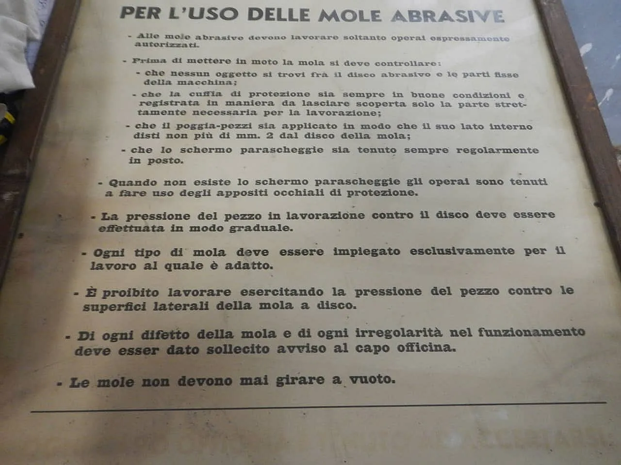 Textile industry safety regulations sign 1960 7