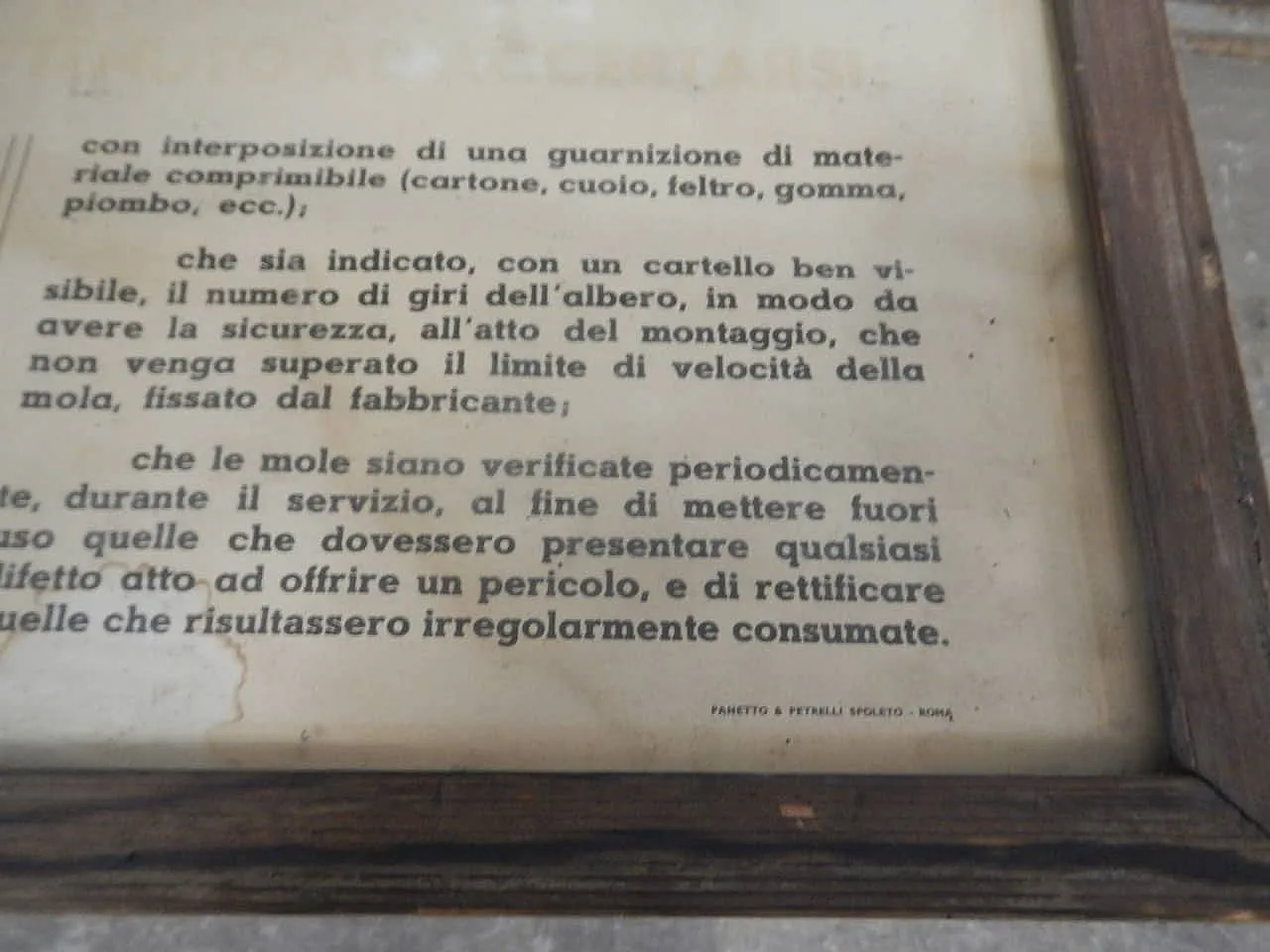 Textile industry safety regulations sign 1960 8