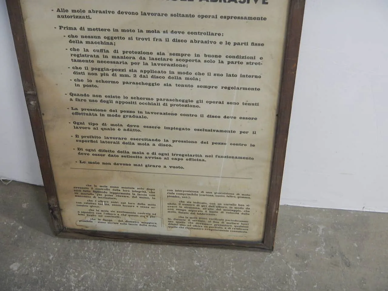 Textile industry safety regulations sign 1960 9