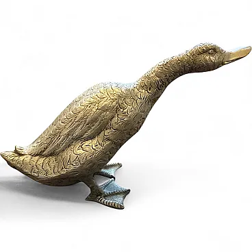 Silver plated sculptured duck paperweight by Gucci, 1980s