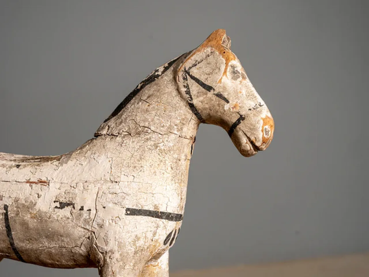 Wooden toy horse on wheels, early 20th century 1