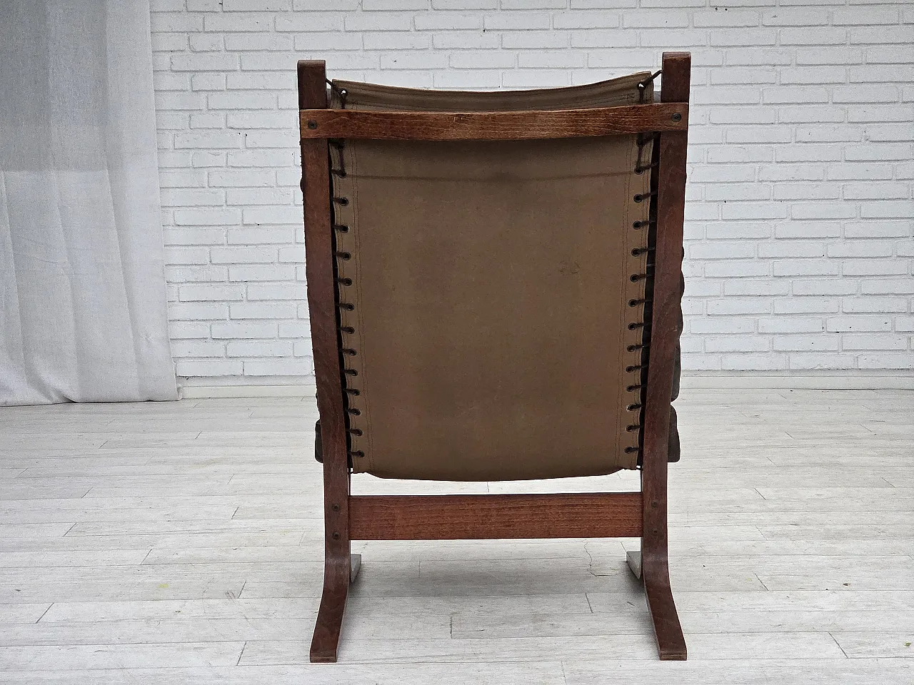 Poltrona norvegese di Ingmar Relling, modello "Siesta", in pelle, 70s 16