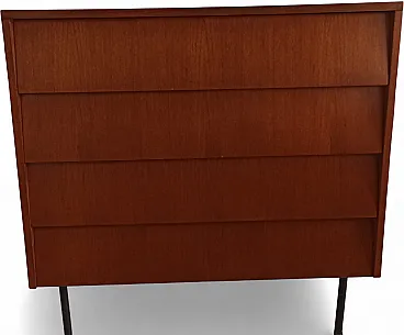 Cassettiera in legno e ferro di Leonardo Fiori per I.S.A. Bergamo