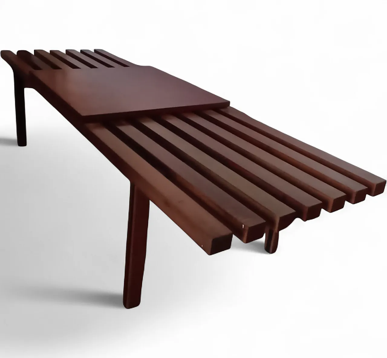 Panca in legno di Fiori Leonardo per I.S.A., anni '50 4