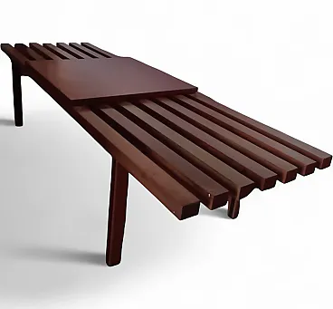 Panca in legno di Fiori Leonardo per I.S.A., anni '50