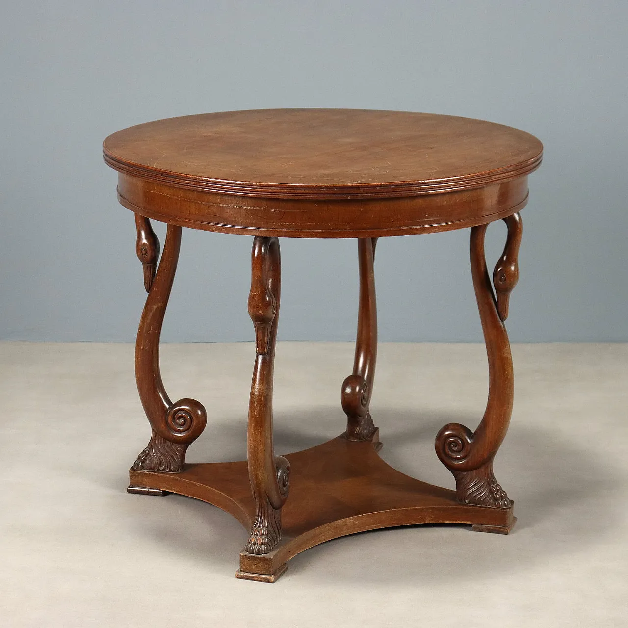 Tavolo in noce e faggio, tinto noce, '900 1