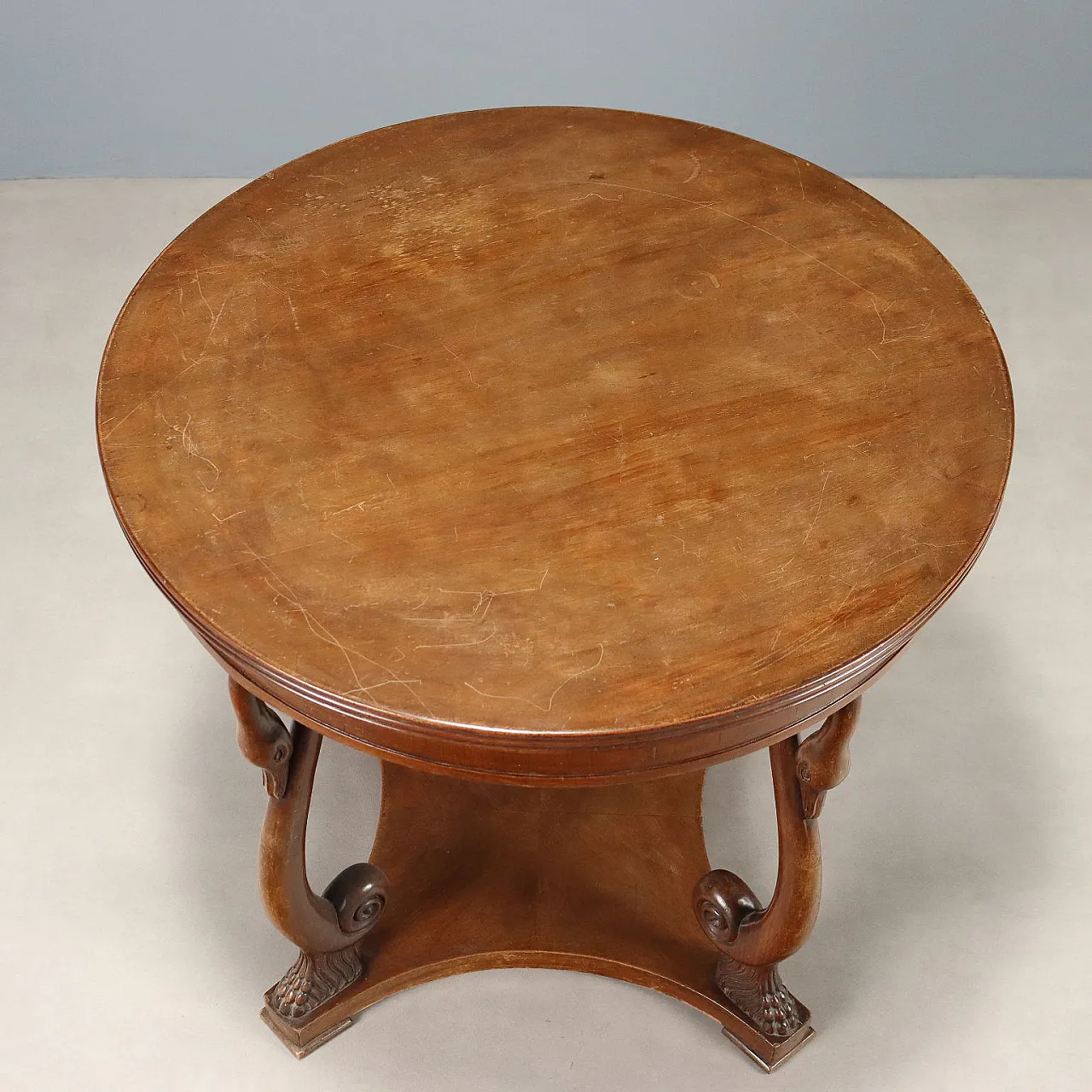 Tavolo in noce e faggio, tinto noce, '900 6