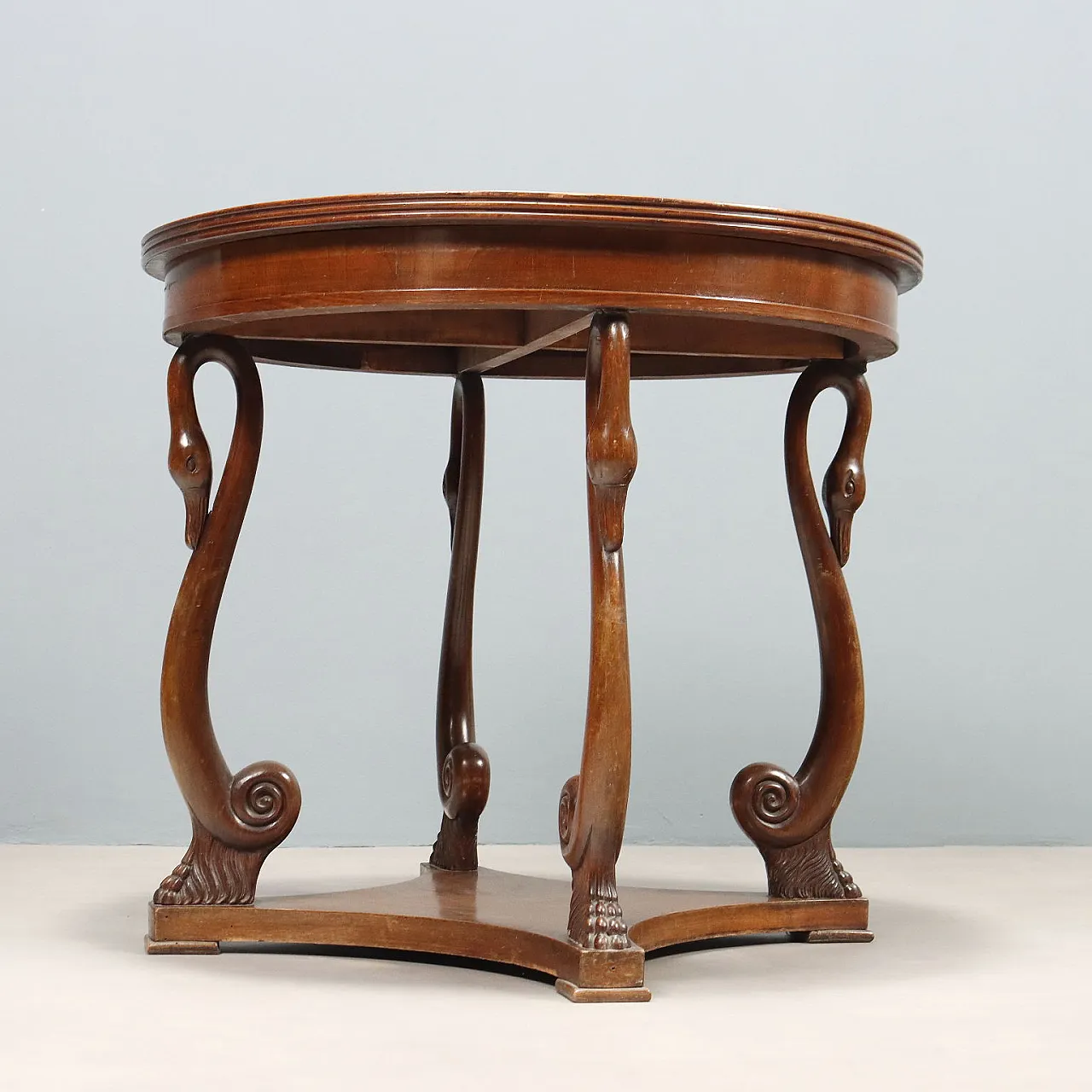 Tavolo in noce e faggio, tinto noce, '900 7