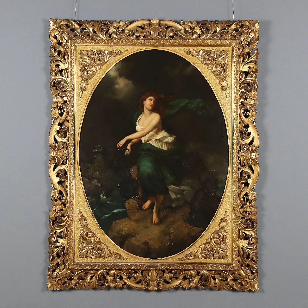 Female figure, oil on canvas, Giulio Aristide Sartorio, 19th century 1