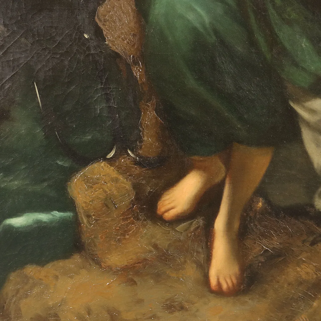 Female figure, oil on canvas, Giulio Aristide Sartorio, 19th century 6