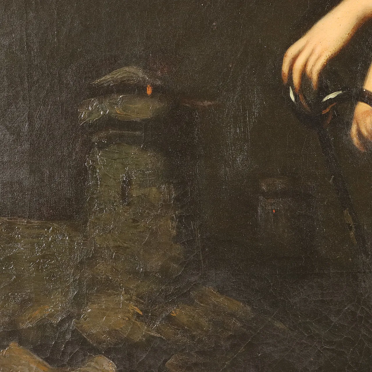 Female figure, oil on canvas, Giulio Aristide Sartorio, 19th century 7