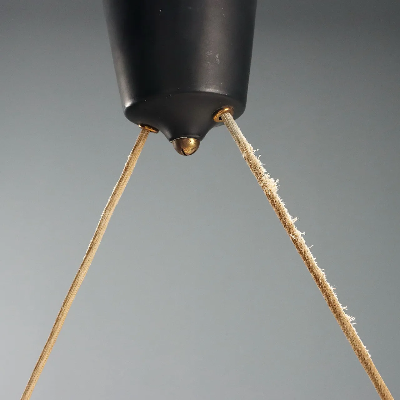 Lacquered metal lamp with opal glass diffusers, 20th century 9
