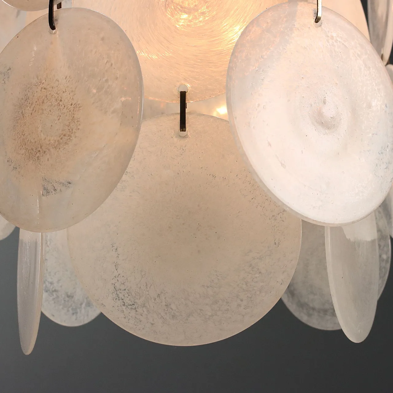 Lamp with metal frame and Murano glass discs, 20th century 6