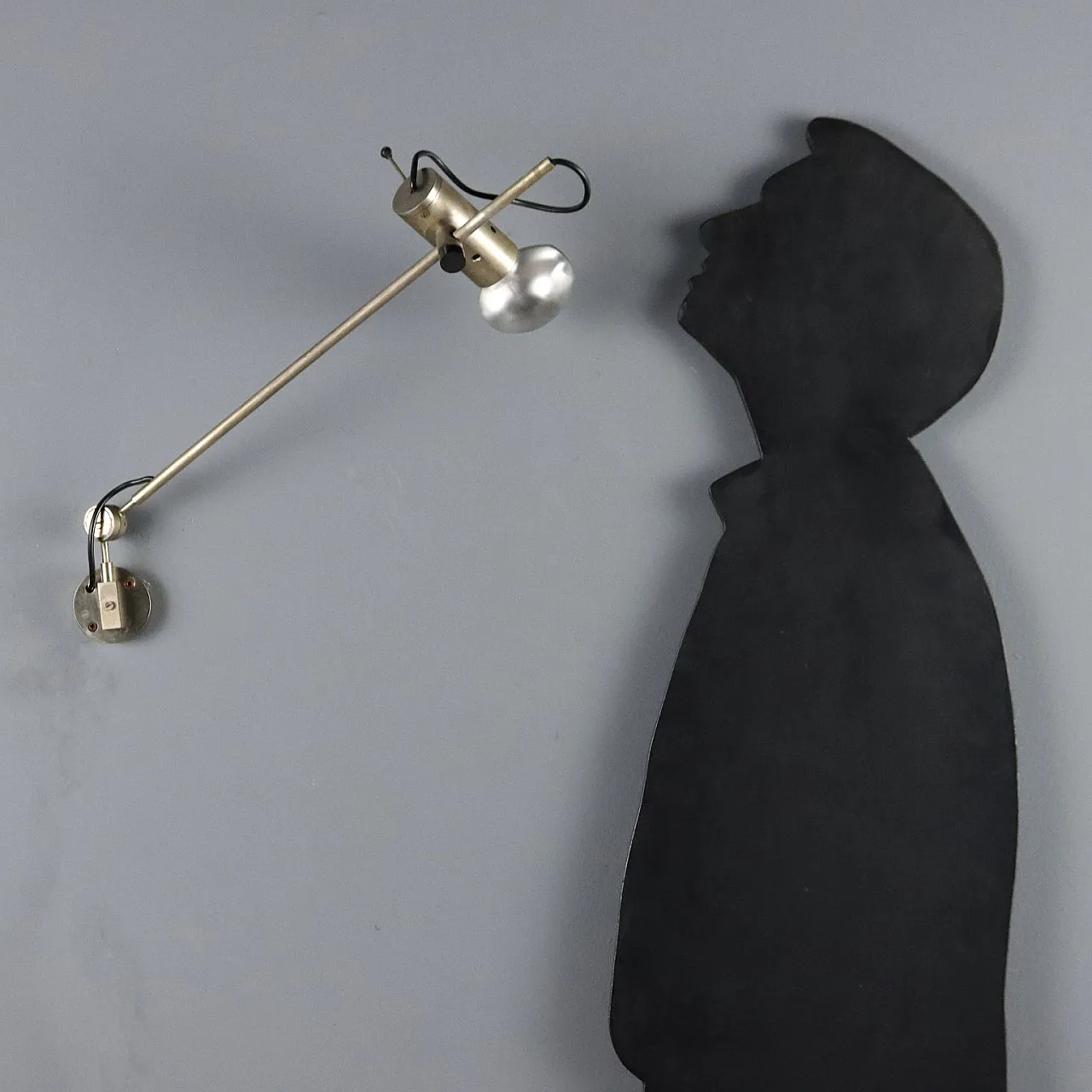 Wall lamp with adjustable arms in anodized aluminum, 20th century 2