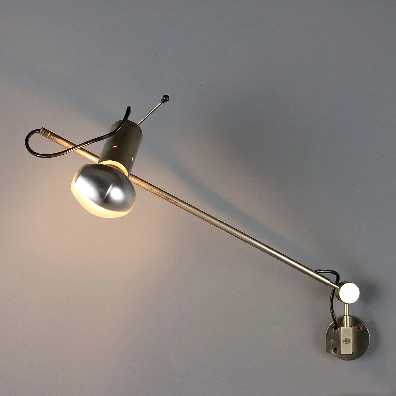 Wall lamp with adjustable arms in anodized aluminum, 20th century 6