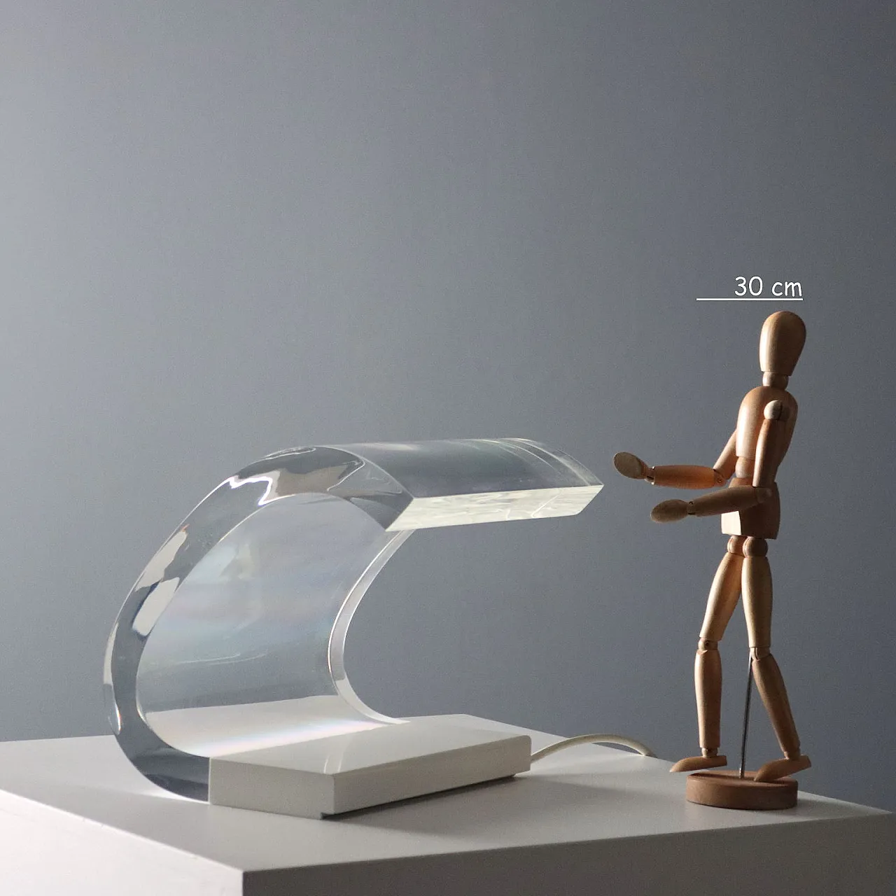 Enameled metal and methacrylate lamp, 20th century 2