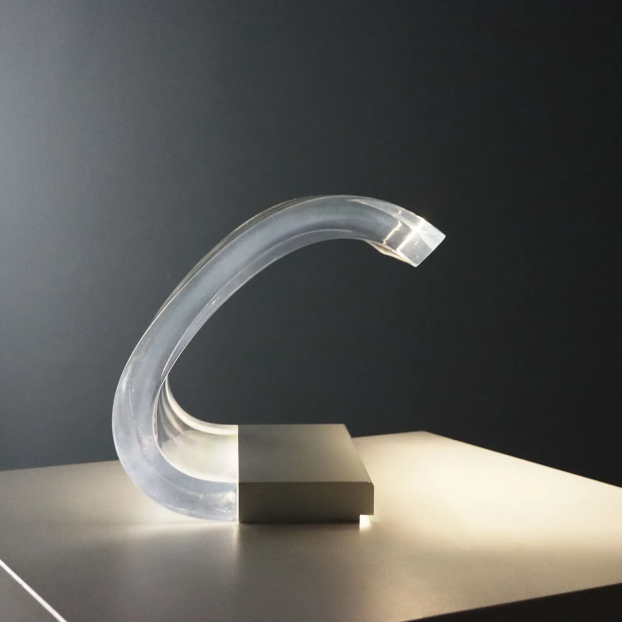 Enameled metal and methacrylate lamp, 20th century 4