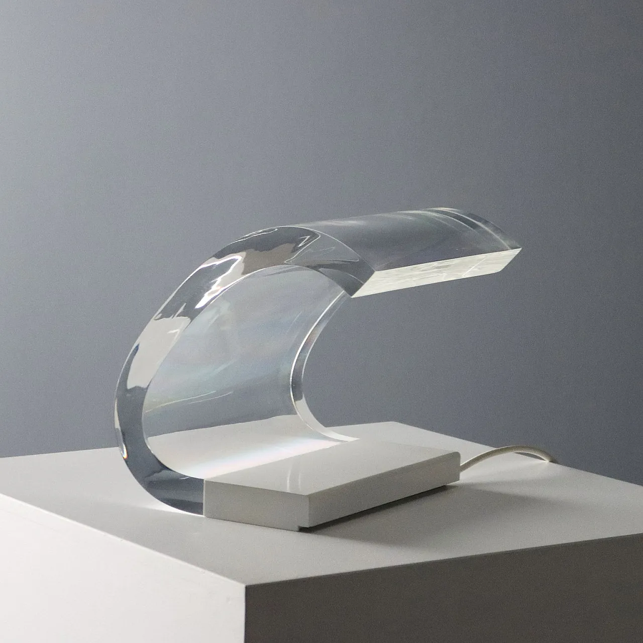 Enameled metal and methacrylate lamp, 20th century 8