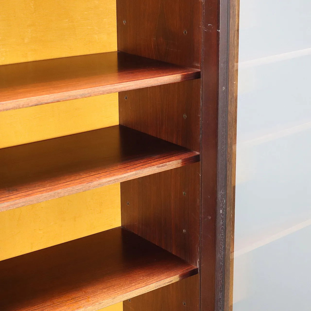 Vetrina espositiva in impiallacciatura di legno esotico, '900 5