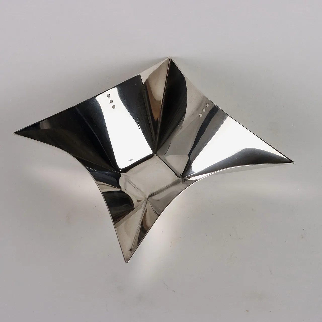 Centrotavola in acciaio inox di Lino Sabattini, anni '70 3