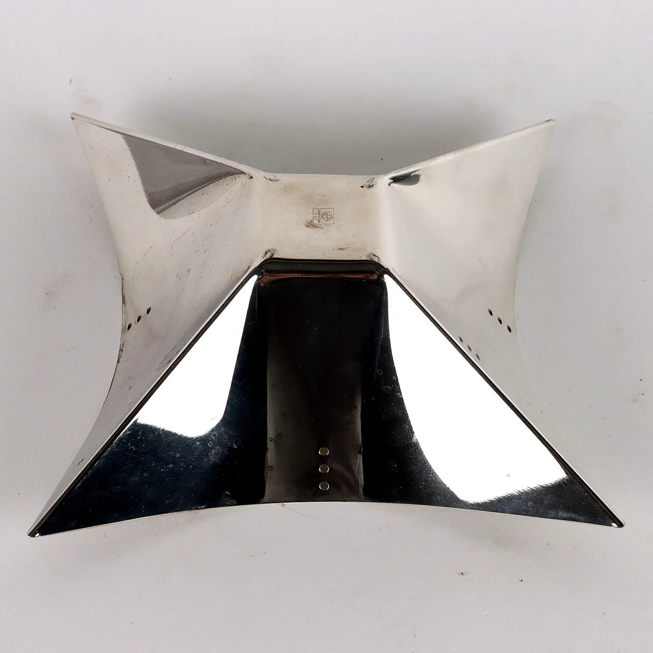 Centrotavola in acciaio inox di Lino Sabattini, anni '70 5