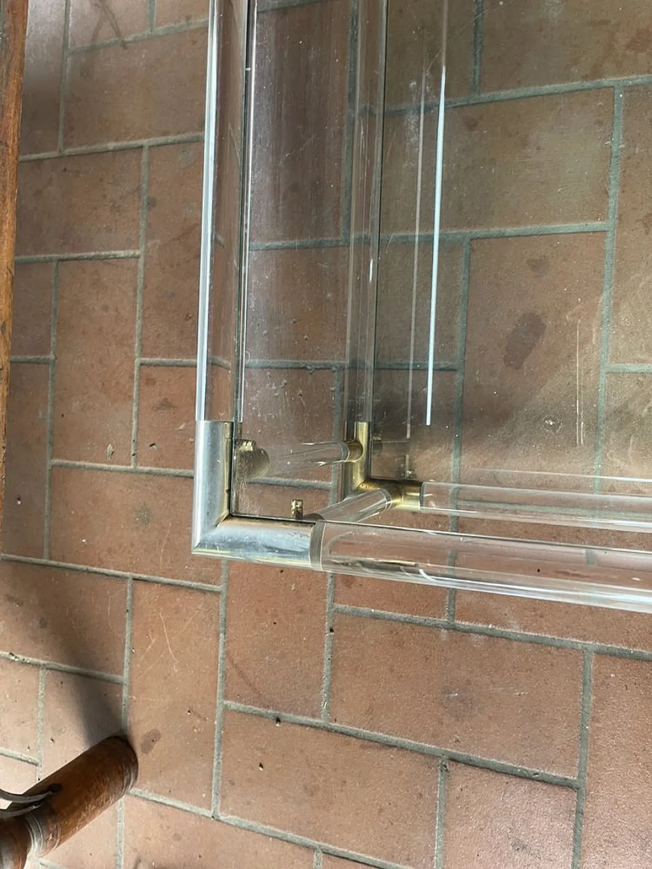 Large crystal and acrylic coffee table, Italy, 1970s 8