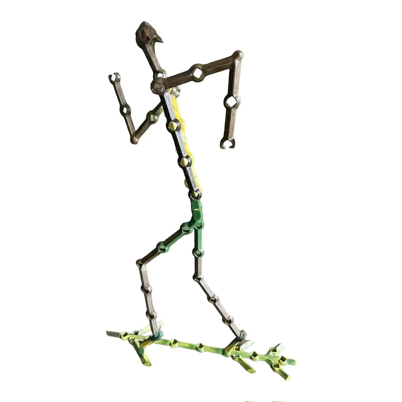 Americo Gianmateo, Large sculpture of Usain Bolt, early 21st century, wrought iron 1