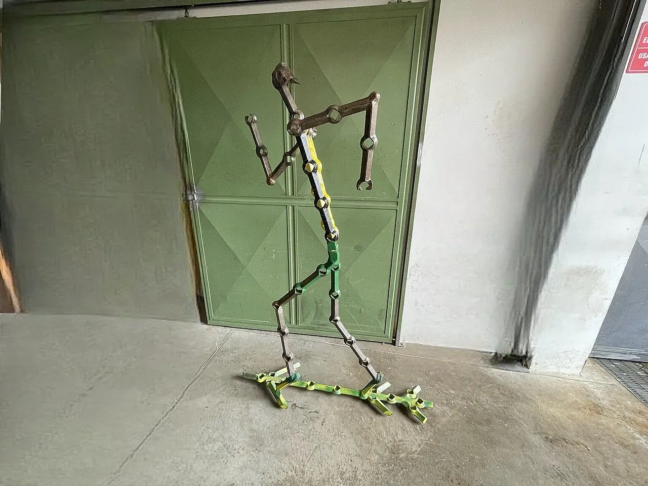 Americo Gianmateo, Large sculpture of Usain Bolt, early 21st century, wrought iron 2