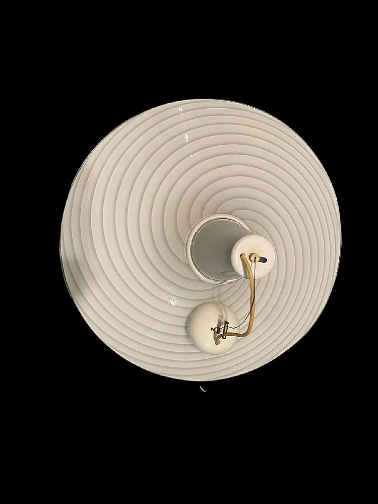 Murano glass Swirl pendant lamp by Paolo Venini, 1970s 4