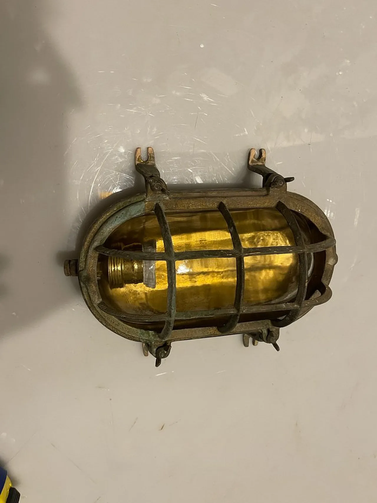 5 brass garden sconces, 1940s 7