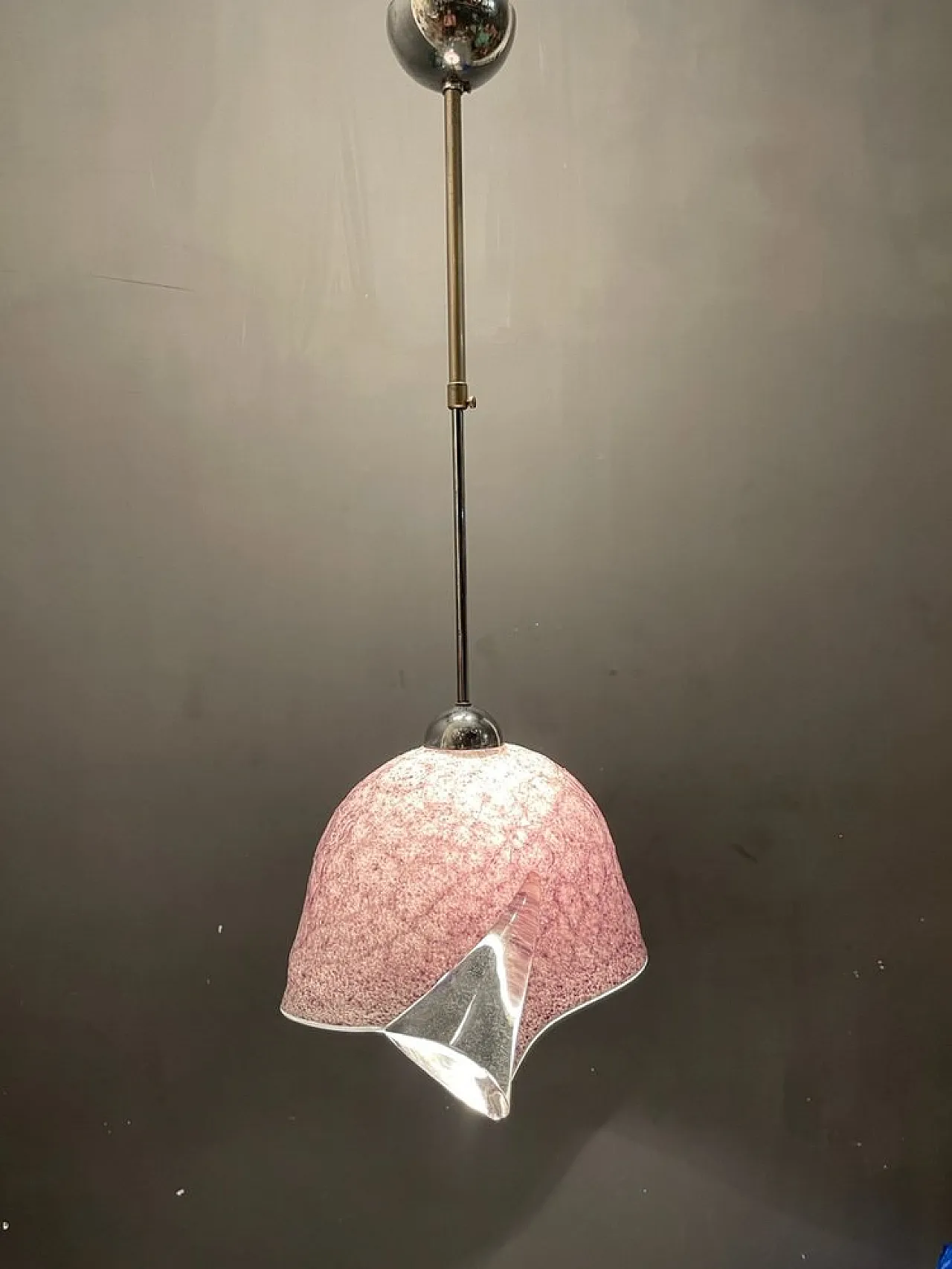 Murano glass pendant lamp by Mila Schon, 1980s 4