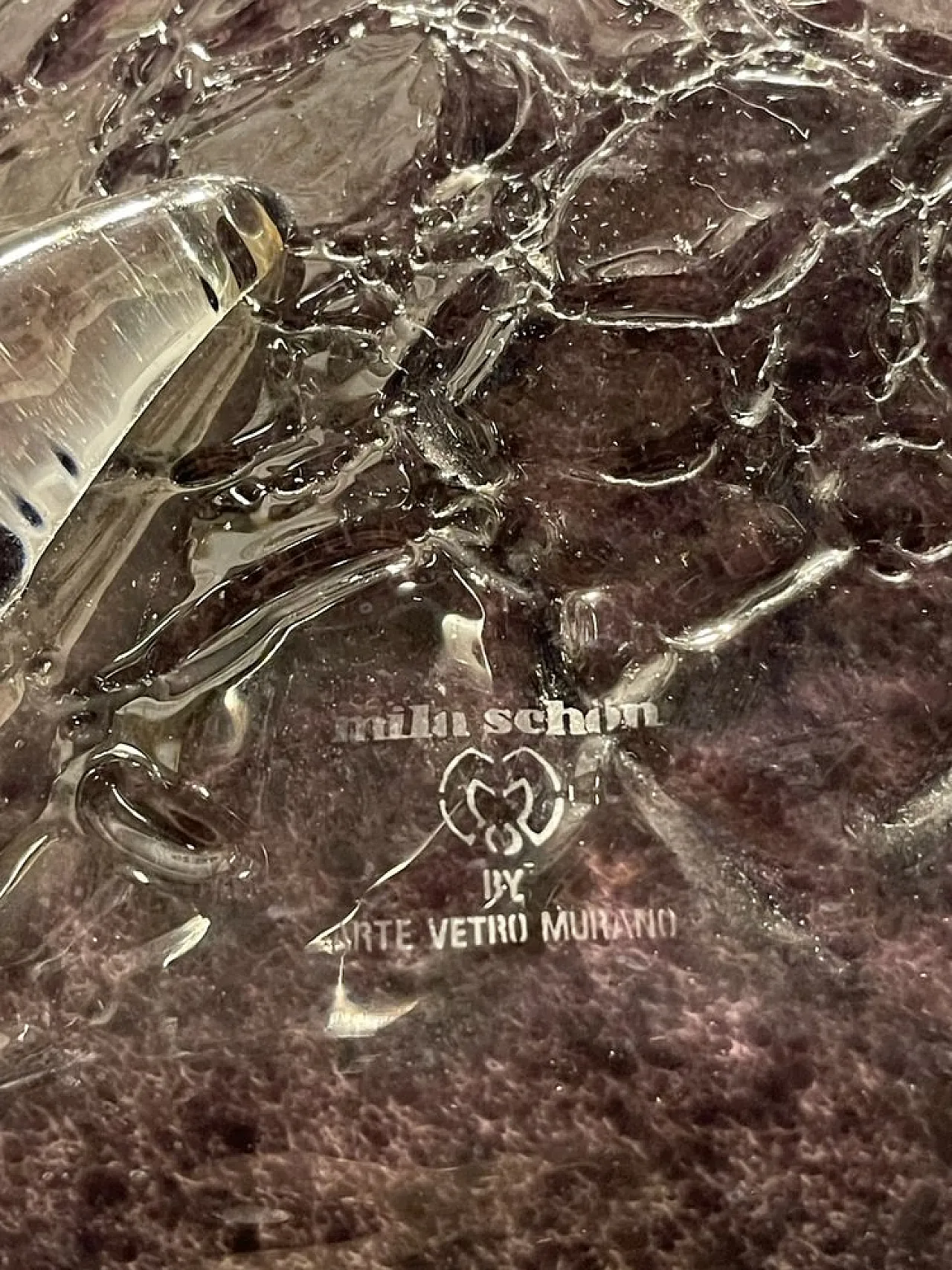 Murano glass pendant lamp by Mila Schon, 1980s 7