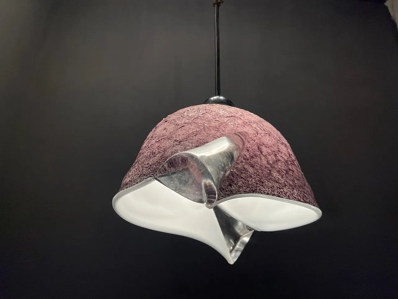 Murano glass pendant lamp by Mila Schon, 1980s 10