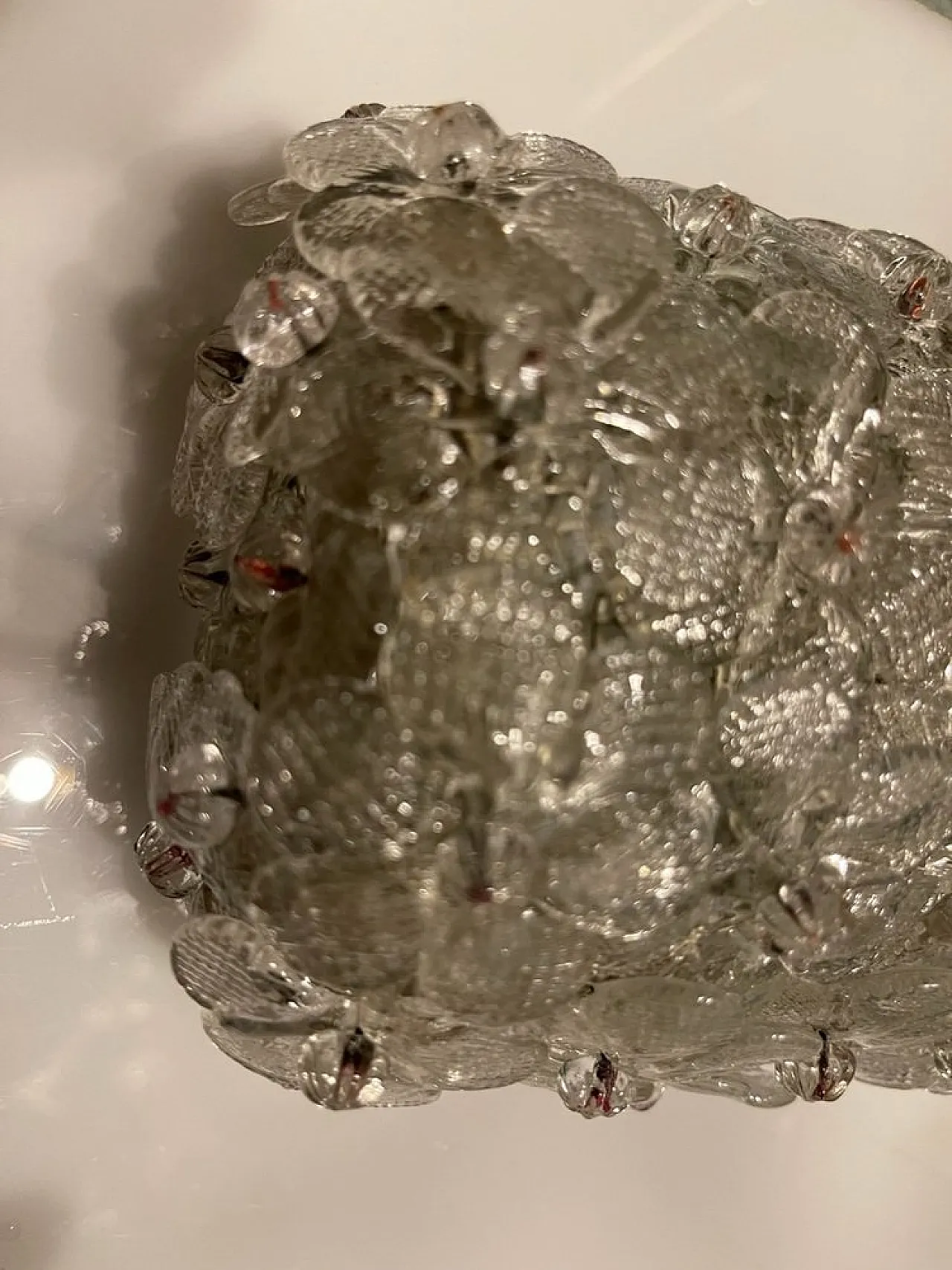 Applique floreale in vetro di Murano attribuita a Seguso, anni '60 4