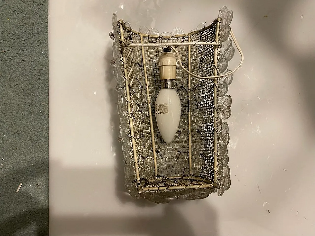 Applique floreale in vetro di Murano attribuita a Seguso, anni '60 5